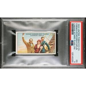 1924 United Tobacco Charlie Chaplin, Mary Pickford, Douglas Fairbanks, Flag Back